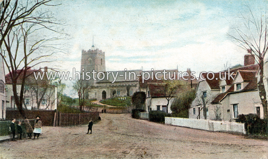 The Church and Village, Sible Hedingham, Essex. c.1904